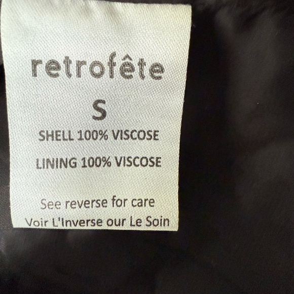 Retrofete Black and Gray Gabriella Robe Dress SZ Small - Picture 16 of 16